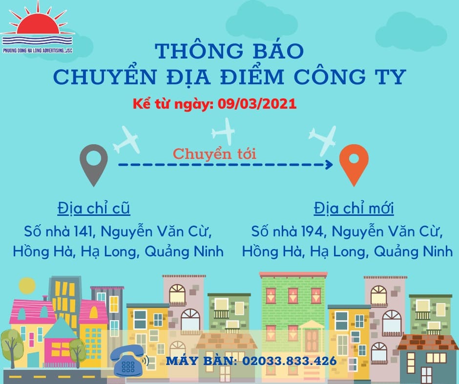 Các mẫu thông báo chuyển văn phòng chuyên nghiệp, mới nhất