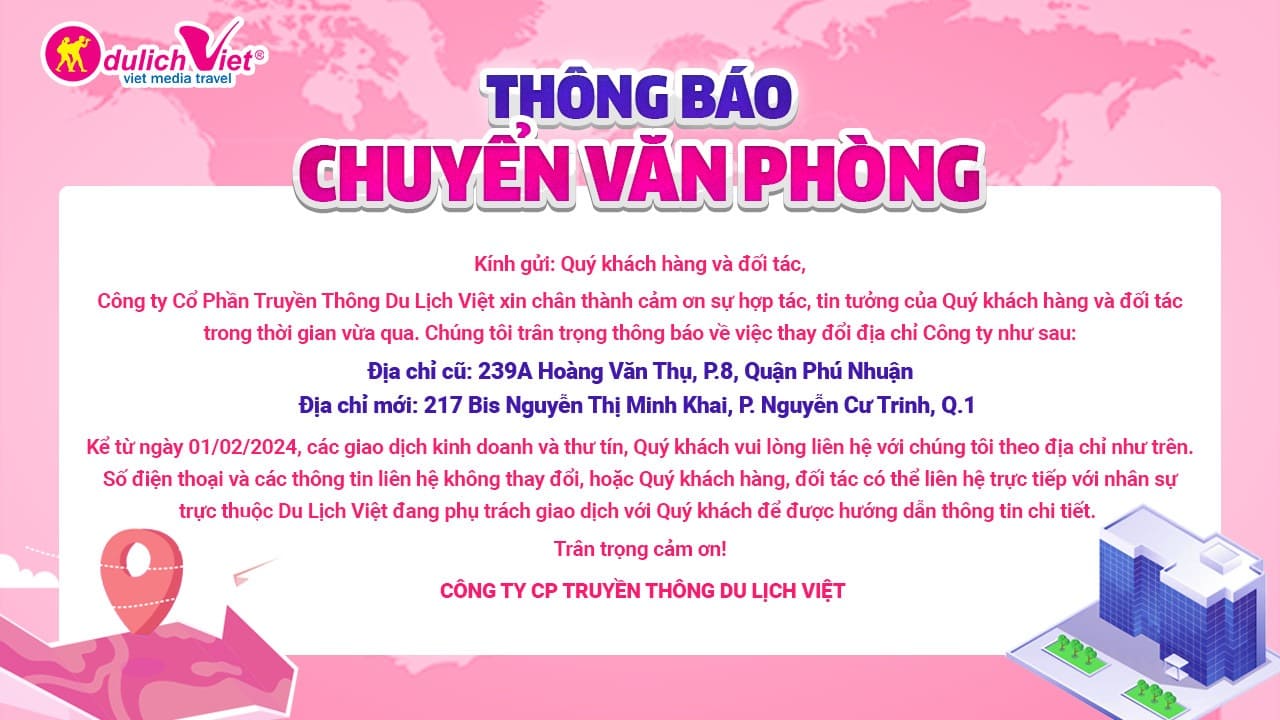 Mẫu thông báo chuyển văn phòng không có mộc đỏ số 2