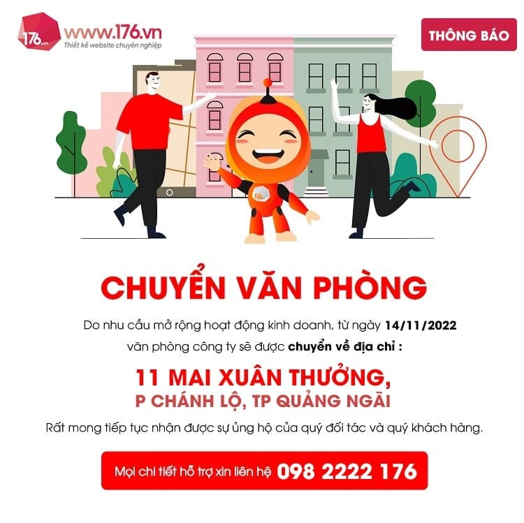 Mẫu thông báo chuyển địa điểm văn phòng trẻ trung số 1